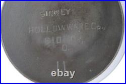 12 1/4 RARE Sidney Hollowware Co. #11 Large Cast Iron Double Pour Skillet