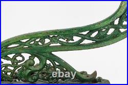 1900s Large Cast Iron Art Nouveau Candle Sconce