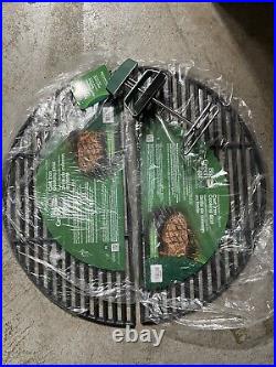 24 Half Moon Cast Iron Cooking Grid Grate Extra Large Big Green Egg x2