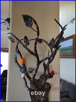 26 Tall Large Heavy Cast Iron Nature Tree Branch Wall Bird Forest hanger