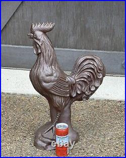 30 Cast Iron LARGE Vintage Rooster Chicken Statue 50 Lbs PU ONLY