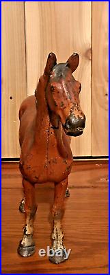 ANTIQUE CAST IRON LARGE HORSE DOORSTOP Made by Hubley