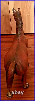 ANTIQUE CAST IRON LARGE HORSE DOORSTOP Made by Hubley