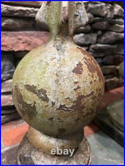 ANTIQUE HEAVY LARGE CAST FINIAL FOR ROOF OR GARDEN DECOR 25.5 Height