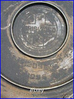 Antique Griswold 1096 Large Logo #6 Cast Iron High Dome Smooth Top Skillet LID