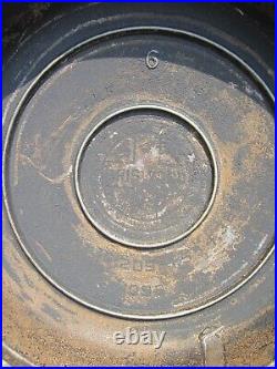 Antique Griswold 1096 Large Logo #6 Cast Iron High Dome Smooth Top Skillet LID