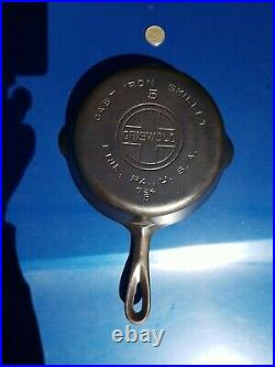 Antique Griswold #5 Skillet Large Logo & Very Smooth Old Griswold Cookware
