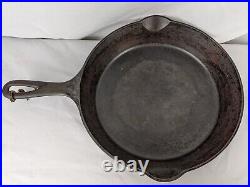 Antique Griswold #7 Cast Iron Skillet Large Block Logo Frying Pan