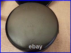 Antique Griswold Made ERIE Logo #835 Large Size 10 Cast Iron Dutch Oven NICE