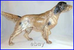 Antique Hubley Cast Iron Large and Heavy Doorstop Full Figure Setter Dog
