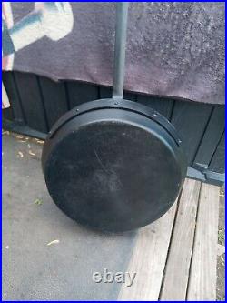 Antique Large Outdoor Cast Iron Skillet 24 1/2 long Handle 22 1/2 Pan Wide 3 d