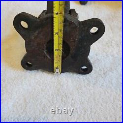 Antique Lot of 4 Matching Large Cast Iron Casters Swivel Wheels 4.5 Industrial