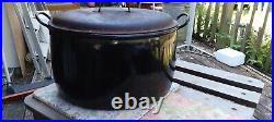 Antique Original Large Judges Cast Iron Cooking Pot with Lid 3 Gallon