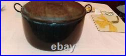 Antique Original Large Judges Cast Iron Cooking Pot with Lid 3 Gallon