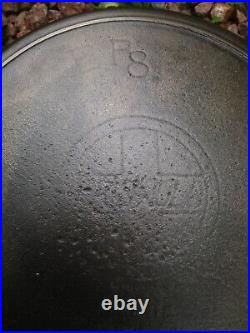 Antique Restored Griswold #8 Large Slant Logo Skillet 704 G with Erie Ghost Mark