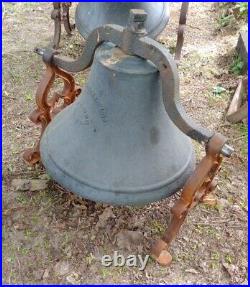 Antique large Centennial 1876, LEB MFG CO PA, Cast Iron church or school Bell
