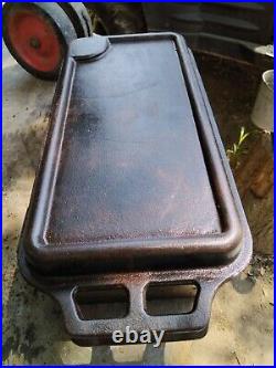 Awesome Vintage Large Cast Iron Fish Fryer Roaster Very Nice