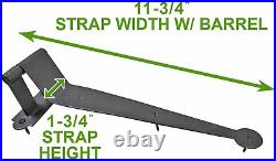 Black Offset Strap Lift off Pintle Hinge 11 3/4 Large Cast Iron Offset Pin Hing