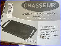 CHASSEUR Cast Iron Rectangle Griddle Large Open Box