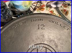 Cast Iron skillet #12 Griswold large logo heat ring cleaned