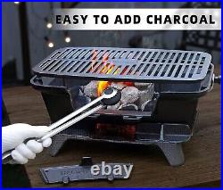 Ci-2020, Pre-Seasoned Large Cast Iron Charcoal Grill, Outdoor Camping