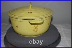 DRU Holland Yellow Tulip Enameled Cast Iron Dutch Oven Large Pot Pan Nice #4