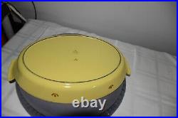 DRU Holland Yellow Tulip Enameled Cast Iron Dutch Oven Large Pot Pan Nice #5