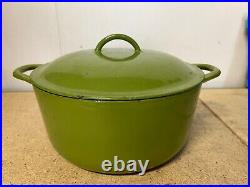 Descoware Belgium Green Enamel Cast Iron Dutch Oven Large Pot With Lid 2-E, 10, P