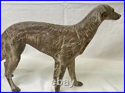 Doorstop Russian Wolfhound Hubley large cast iron statue original