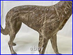 Doorstop Russian Wolfhound Hubley large cast iron statue original