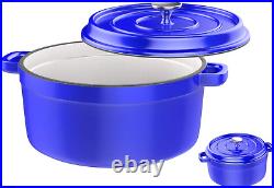 Dutch Oven Enameled Cast Iron with Stainless Steel Knob and Large Loop Handles