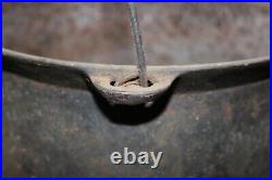 Early 18th Century Large Hanging Antique Cast Iron Cookpot