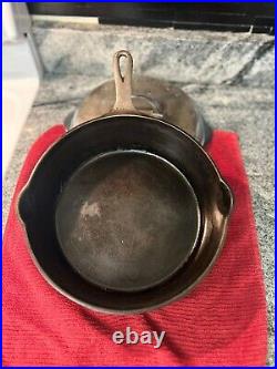 Early Griswold (LARGE BLOCK / Heat Ring) No 8 CAST IRON Chicken Pan 768 NICKEL