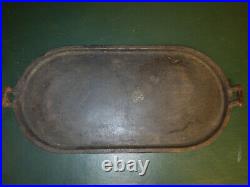 Extra Large Vintage Cast Iron Griddle, double handle. 11.25 X 23.75