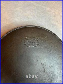FLAT EXTRA LARGE 13 Antique Cast Iron Skillet Pan Favorite Piqua Ware Ohio FLAT