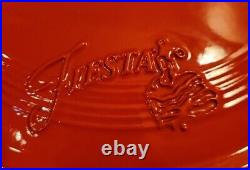 Fiestaware Fiesta Cast Iron Scarlet/Red Enamel 5.3 qt Large Dutch Oven Seasoned
