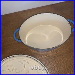 Fontignac Large Oval 4.5 quart enamel cast Iron Dutch Oven #29 Made In France