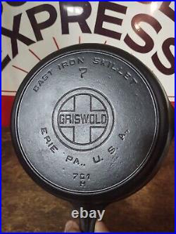 Fully Restored GRISWOLD #7 Cast Iron Skillet Pan 10 Large Logo Seasoned