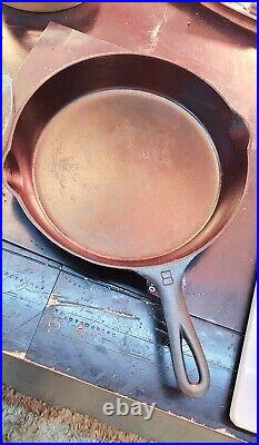 Fully Restored GRISWOLD #8 Cast Iron Skillet Large Logo 704C Seasoned Double Sp