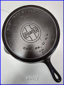 Fully Restored GRISWOLD CAST IRON SKILLET Pan Large Logo 11 Seasoned Flat