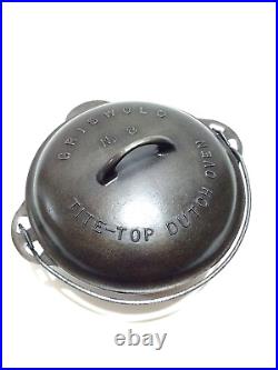 Fully Restored GRISWOLD Cast Iron DUTCH OVEN with Lid #8 LARGE BLOCK LOGO 1278