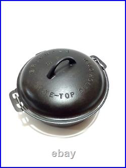 Fully Restored GRISWOLD Cast Iron DUTCH OVEN with Lid #8 LARGE BLOCK LOGO 833