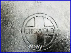 GRISWOLD #12 719 Large Block Logo Heat Ring Cast Iron Skillet Unrestored