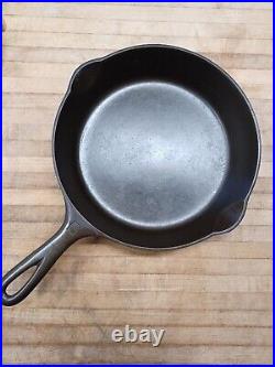 GRISWOLD Cast Iron SKILLET Frying Pan # 6 LARGE BLOCK LOGO NO WOBBLE RESTORED
