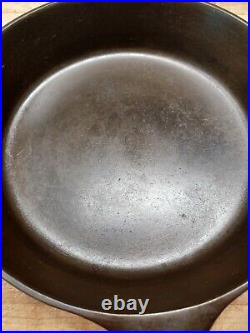GRISWOLD Cast Iron SKILLET Frying Pan # 6 LARGE BLOCK LOGO NO WOBBLE RESTORED