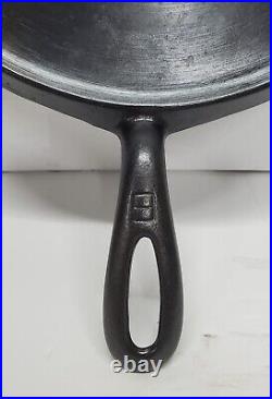 GRISWOLD cast iron #9 large logo slant round griddle 739b series x bar heat ring