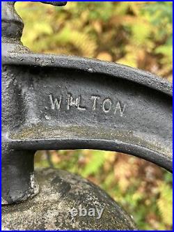 Genuine Vermont Farm Cast Iron Dinner Bell On Yoke w Eagle 1936 Wilton Black
