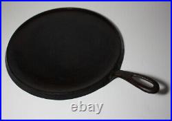 Griswold 609 B Griddle Cast Iron Pan Large Block and lettered log NO WOBBLE
