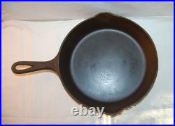 Griswold #7 Cast Iron Skillet Frying Pan Large Block Logo Flat Fully Restored