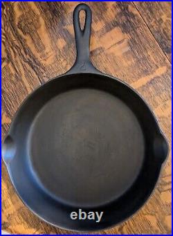 Griswold #7 Large Block Logo Cast Iron Skillet 701 with Heat Ring Clean & Flat